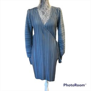 TOPSHOP Long Sleeve Mini Wrap Dress